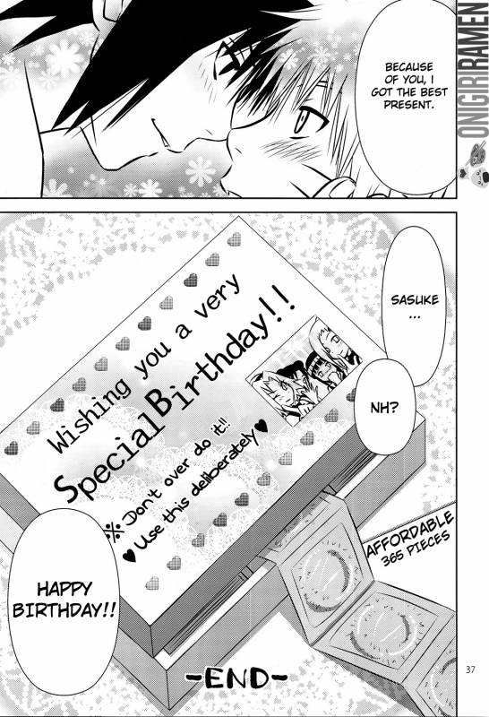 (C80) [@ Harukaze Shunpoo (Shunpoo)] SASUKE ♥ HAPIBA!! (Naruto) [English] [Onigiri Ramen]_36