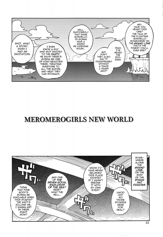 (C81) [Choujikuu Yousai Kachuusha (Denki Shougun)] MEROMERO GIRLS NEW WORLD (One Piece) [English] _01