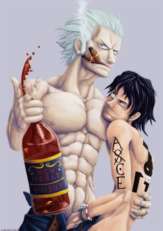 portgas d ace+smoker (one piece)