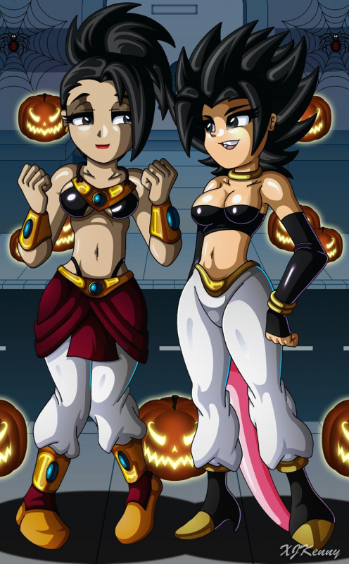 broly (cosplay)+caulifla+kale