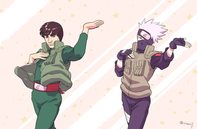 hatake kakashi+might guy