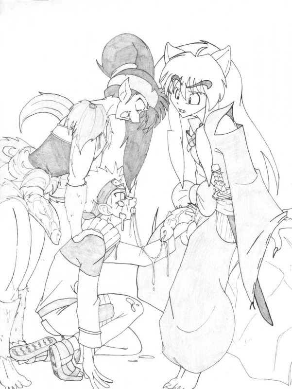 inuyasha (character)+koga+uzumaki naruto