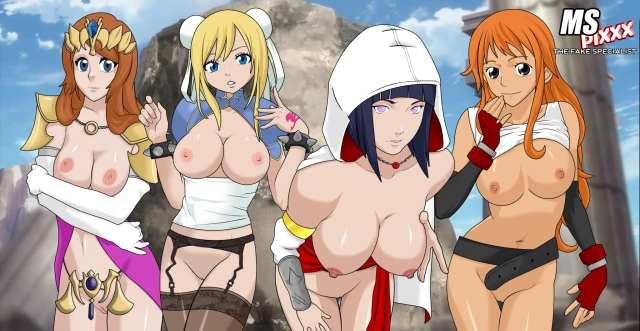 chun-li+hyuuga hinata+inoue orihime+lucy heartfilia+nami+princess zelda+tifa lockhart